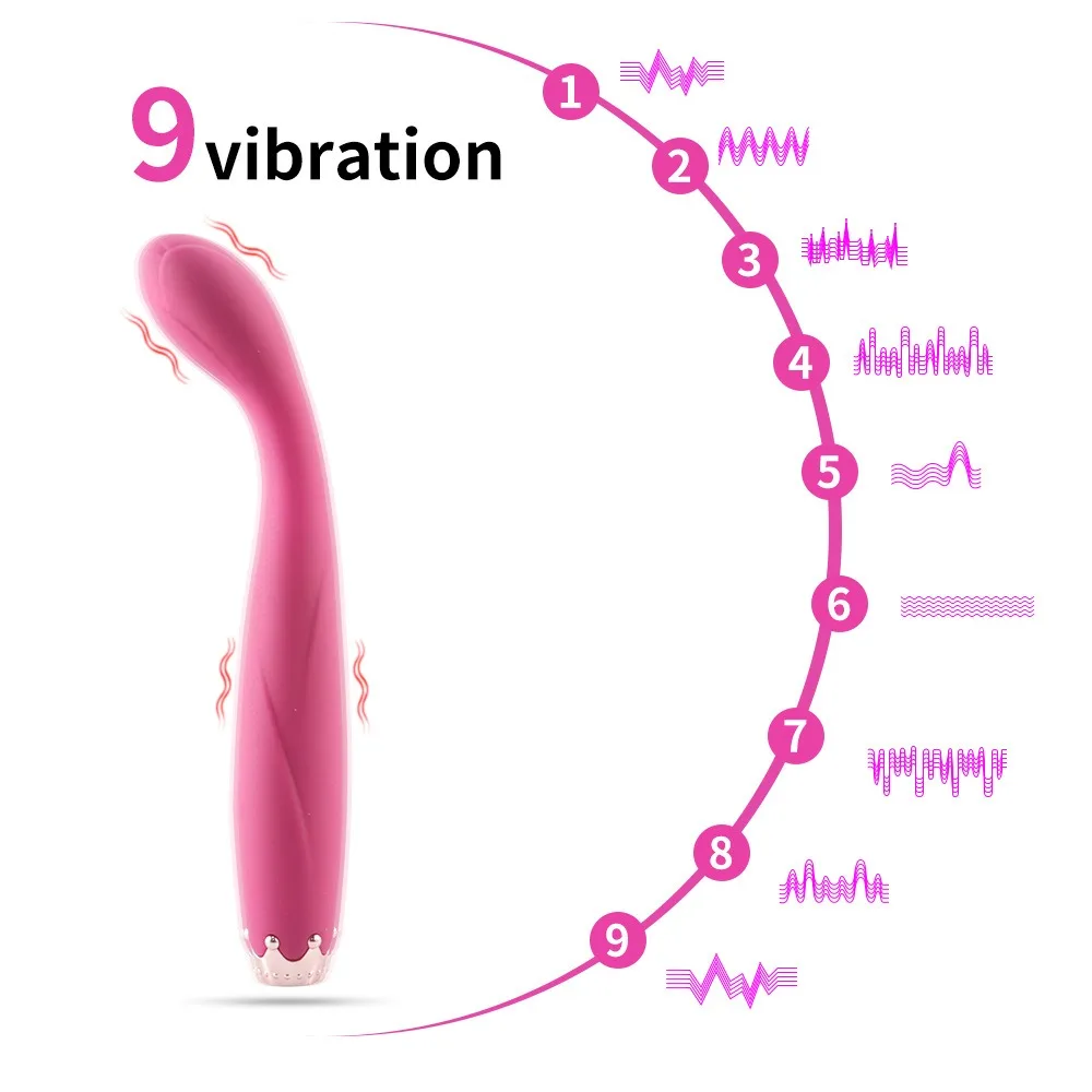 هزاز G-spot، هزاز AV للتدليك الأنثوي، هزاز على شكل أنبوب، اهتزاز 9 ترددات، صوت منخفض وأكثر ملاءمة