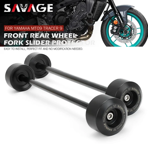 Mt09 2021 eixo dianteiro traseiro garfo acidente slider para yamaha MT-09 tracer 900 9 gt 2022 2023 cubo da roda da motocicleta bloco anti-colisão