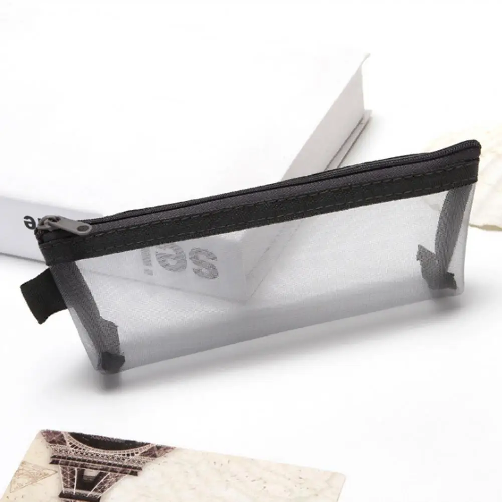 Sturdy Stitching  Useful Minimalist Solid Colour Stationery Pencil Pouch Cloth Stationery Bag Large Capacity   School Supplies