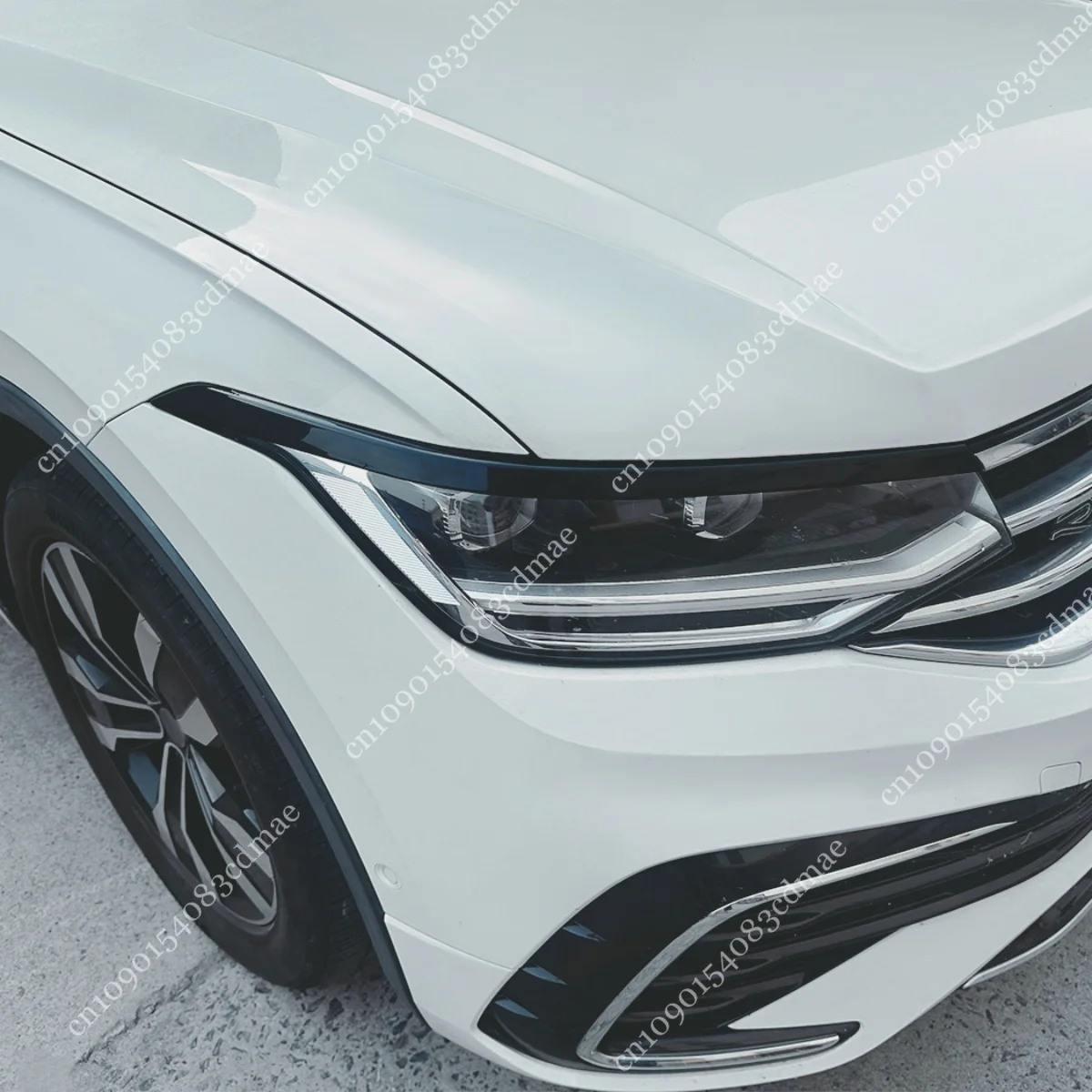 2pcs Gloss Eyebrows Lid for VW Tiguan MK2 TDI TSI R R-LINE ALLSPACE 2020 2021 2022 2023 Facelift Trim Exterior Body Kits Tuning