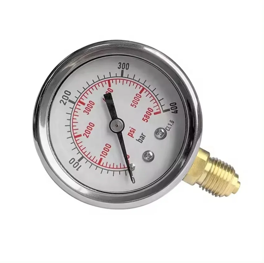 Liquid Filled Pressure Gauge Manometer Pressure Gauge High Low Pressure Gauge