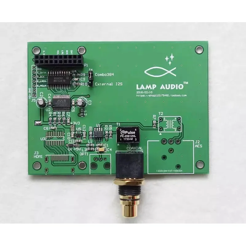 XMOSAmanero Itália Interface digital USB I2S/IIS para placa de saída óptica coaxial SPDIF AES
