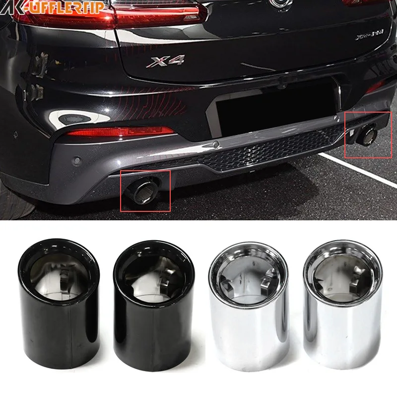 

Suitable for BMW X3 G01 X4 G02 tail throat hood, stainless steel exhaust pipe tip, muffler 2019 +