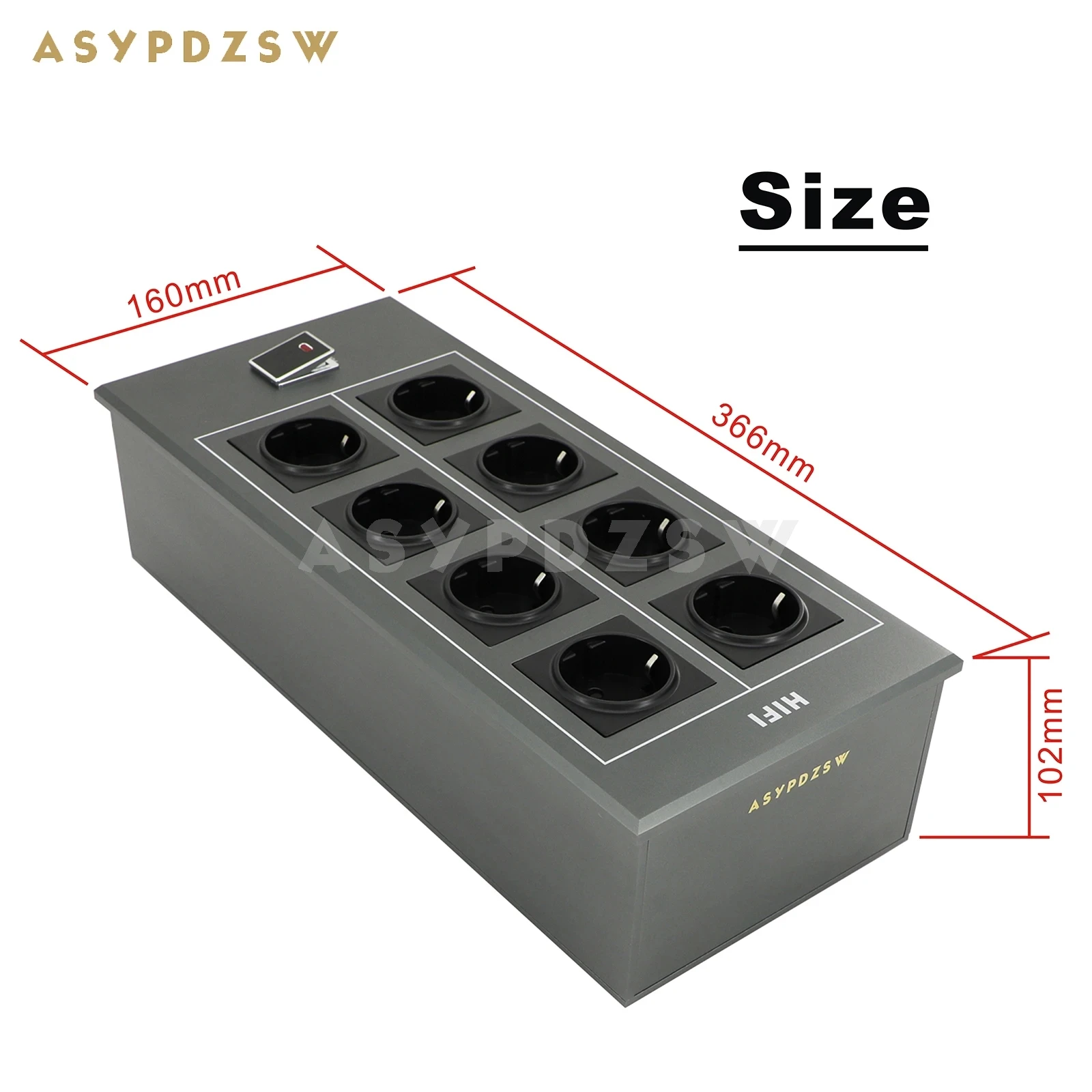 AS-EU08 Ultra low noise HIFI EMI 15A AC Power Filter distributor 8 Schuko power purification filter socket