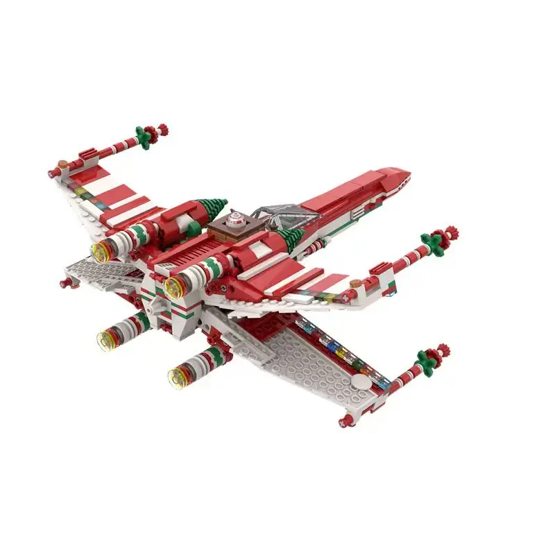 

733 pieces space warfare winged combat aircraft creative educational children's Christmas building blocks gift