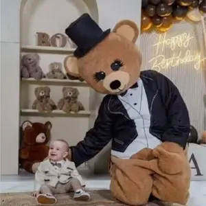 تيدي بير الأرنب التميمة زي الزفاف الأرنب لعب الأدوار زي هالوين حفلات الأحداث الكبار تأثيري أفخم الفراء الكرنفال أعلى 6 ملابس أرنب قزم مبيعات - رقم 3