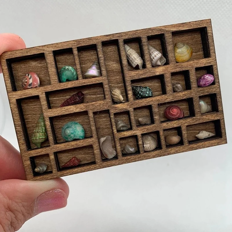 Estante de baratijas en miniatura 1:12, estante de cristal en miniatura para casa de muñecas, decoración en miniatura, bandeja de impresoras en miniatura fácil de usar