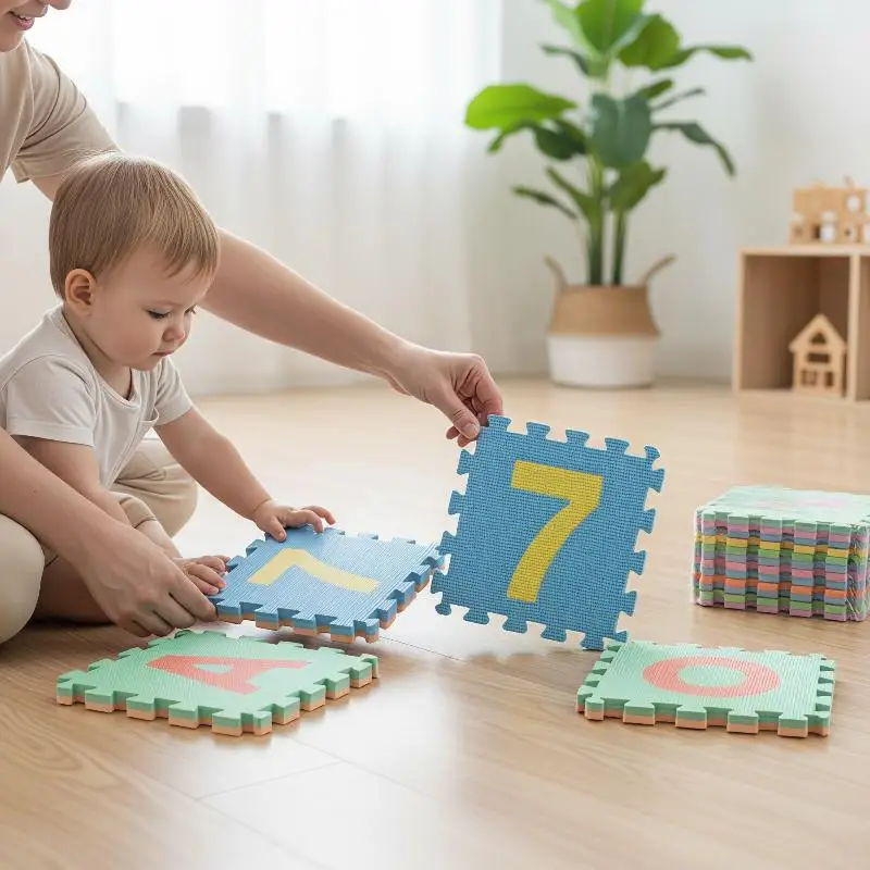 NEW Thickened Baby Foam Puzzle Mat Alphabet Number Pattern Non Slip Crawling Mat Interlocking Tiles for Infant Toddler Play Area