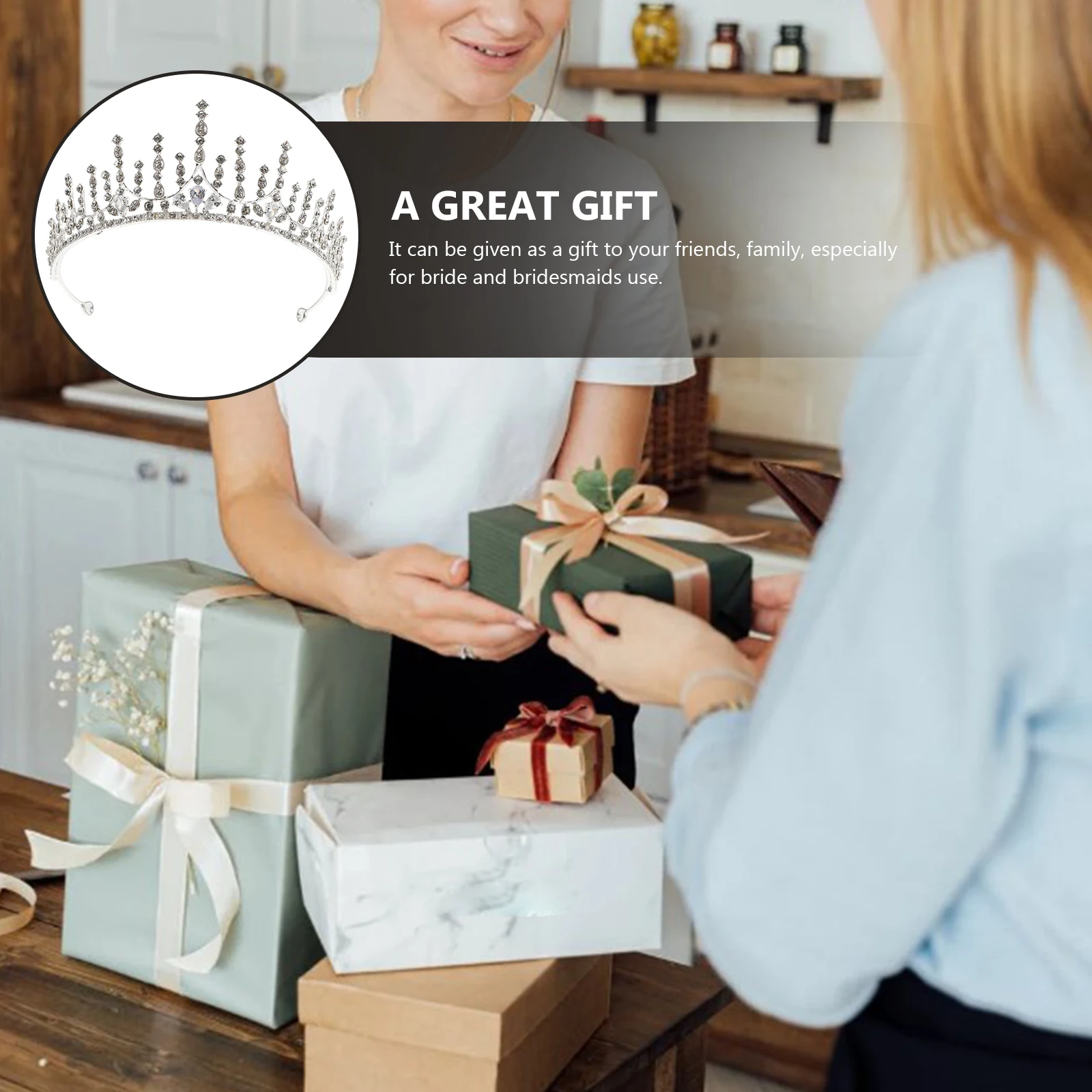 

1 шт., тиара со стразами и короной для девочек, тиара в стиле барокко, тиара со стразами, свадебные волосы, корона невесты, аксессуары, элегантная ретро-наречена