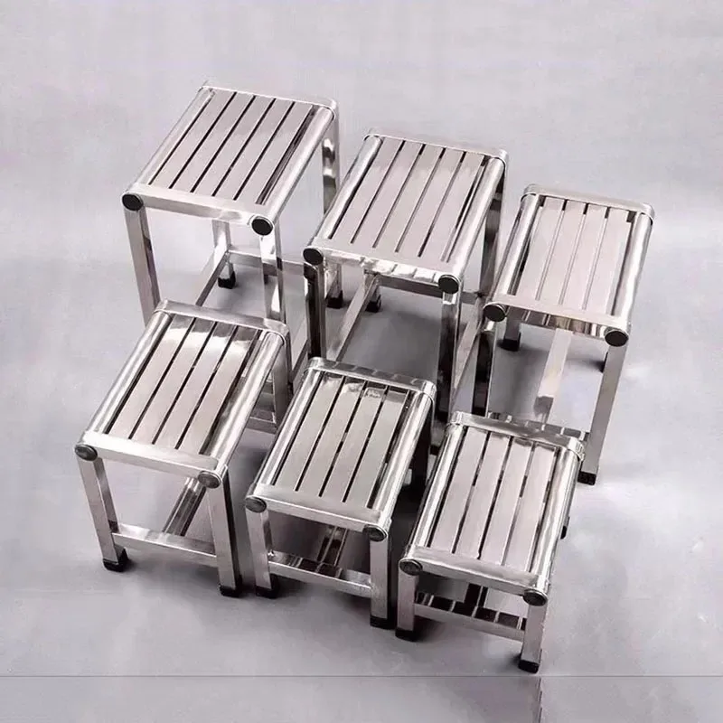 Waterproof Stainless Steel Low Stool Bath Bench Tabouret Toilettes Sgabello Pieghevole Portatile Toilet Footrest Toiletten Stuhl