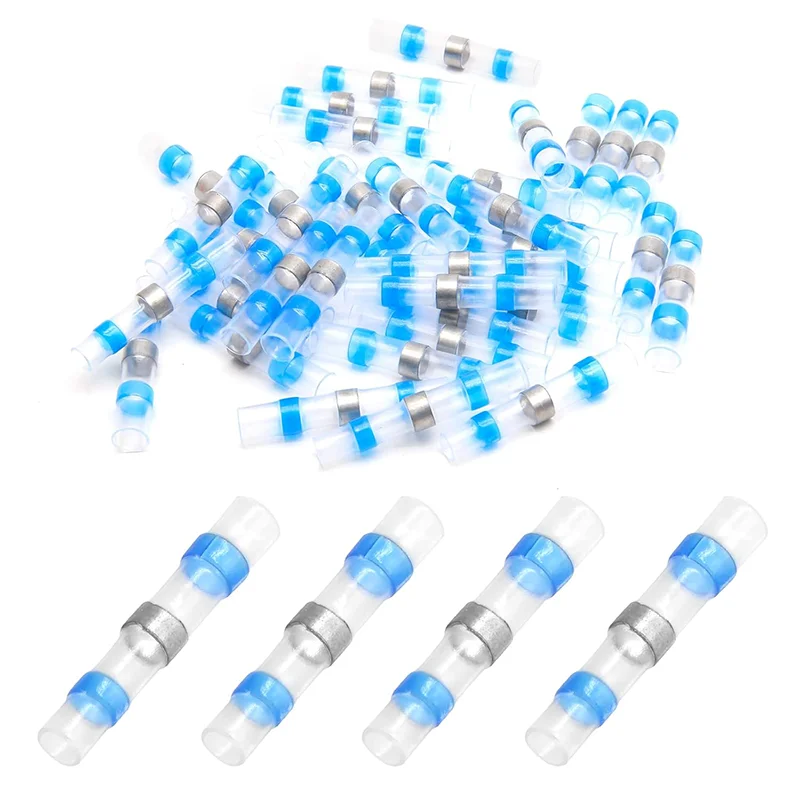 Solder Seal Wire Connectors 16-14 AWG , Marine Grade Electrical Terminals for Automotive Marine Truck Wiring Applications