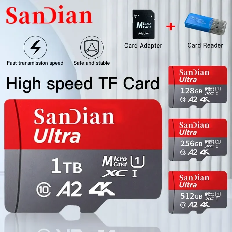 

128gb memory card Class 10 1tb micro 256gb sd card mini sd/tf 512GB High Speed Flash Card For Phone Camera Drone