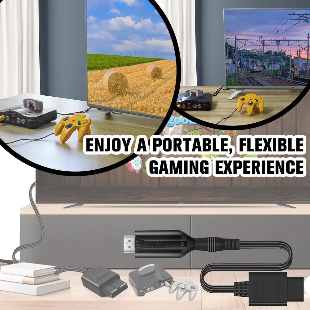 N64 To HDMI-compatible Converter Game Adapter Plug And Play HD Cable Adapter For Nintendo 64/NGC/SNES 1080P 64 To HD Converter