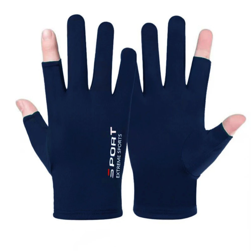 New Touchable Screen Sunscreen Gloves Anti-UV Breathable Ice Silk Gloves Highly Elastic Non-slip Riding Driving Gloves Gift