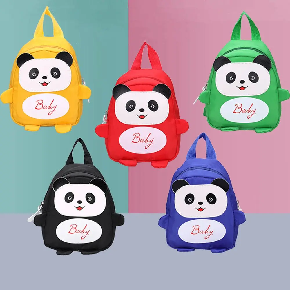 Nylon Baby Girls Boy Preschool Kids Toddler School Bags Mini Backpack Panda  Cartoon Anti-lost