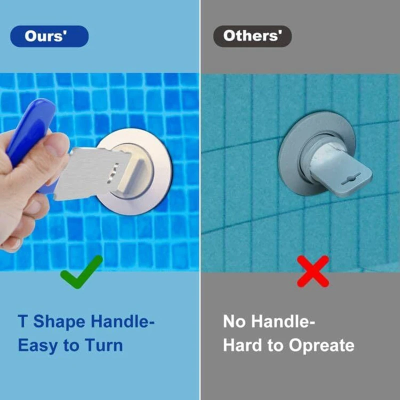 N84R-Herramienta de extracción de enchufe de piscina, para accesorios de entrada de boquillas de enchufe de chorro de retorno de Spa de piscina superior e enterrada