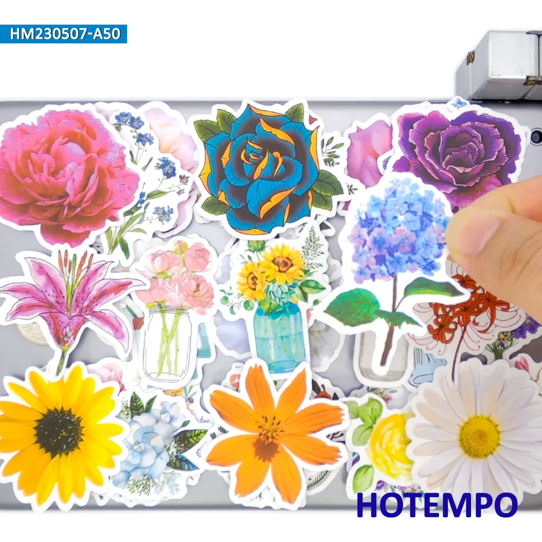 20/30/50 stuks, Bloemen Stickers, Leuke beeldverhaalinstallaties, Aquarel schilderen stijl, voor DIY Creatieve Decoratie, Leuk stickerspeelgoed