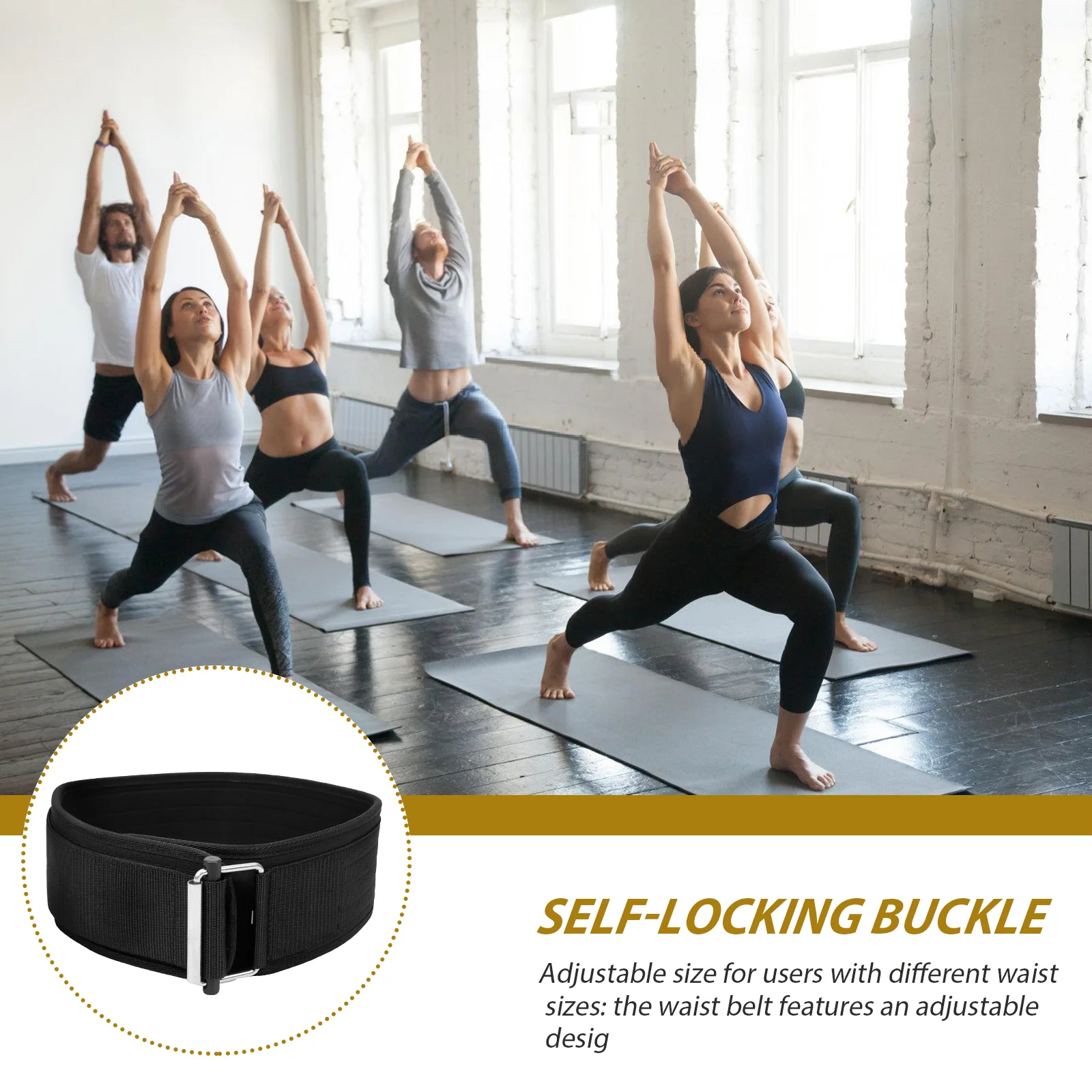 

Weight Lifting Belt Adjustable Waist Support For Men Women Fitness Bodybuilding Gym Lumbar Brace Strength Training