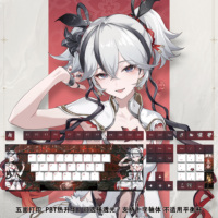 Wuthering Waves The Camellia Keycap PBT DYE Sublimation Cherry Keycaps Cartoon Anime Gaming Camellya Key Cap for ANSI 104 108