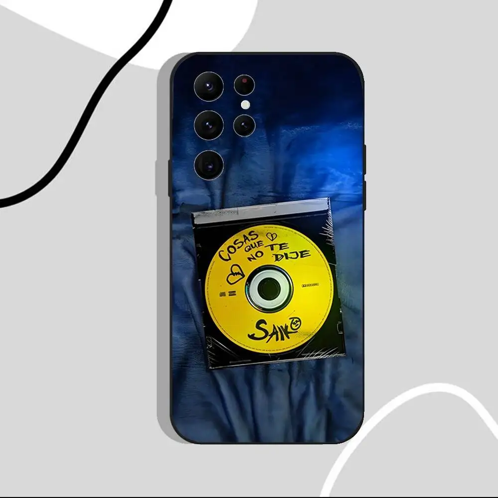 Funda de teléfono Singer Saiko Sakura para Samsung S25,S24 Ultra,S20,S30 plus,S22 Plus,S23,Ultra 5G, carcasa negra de silicona