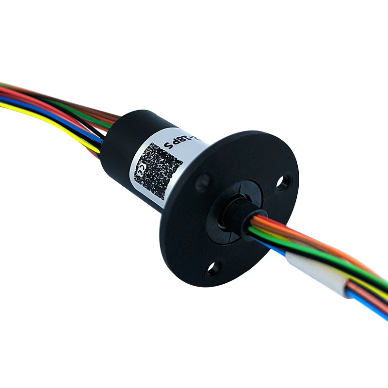 WX12-18PS Flange Slip Ring 18 Circuits 2A 360 Rotation Electric Connector OD12.4 Multi-Way Conductive Ring with Cap Slip Ring