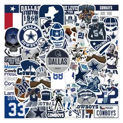 50PCS Rugby Graffiti Dallas Stickers Luggage Laptop Suitcase Decoration Phone Case iPad Toys Waterproof Stickers