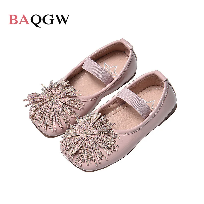

Tassel Flower Patchwork Spring Autumn Kids Girls Slip on Soft PU Leather Princess Shoes Party Casual School Baby Girl Flat Shoes