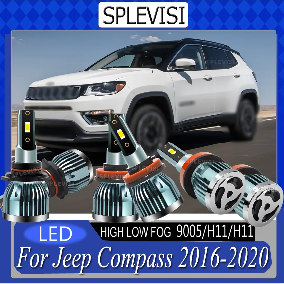 

10000LM Long-Lasting 60000 Hours 5 Year warranty LED Headlight high low beam foglight For Jeep Compass 2016 2017 2018 2019 2020