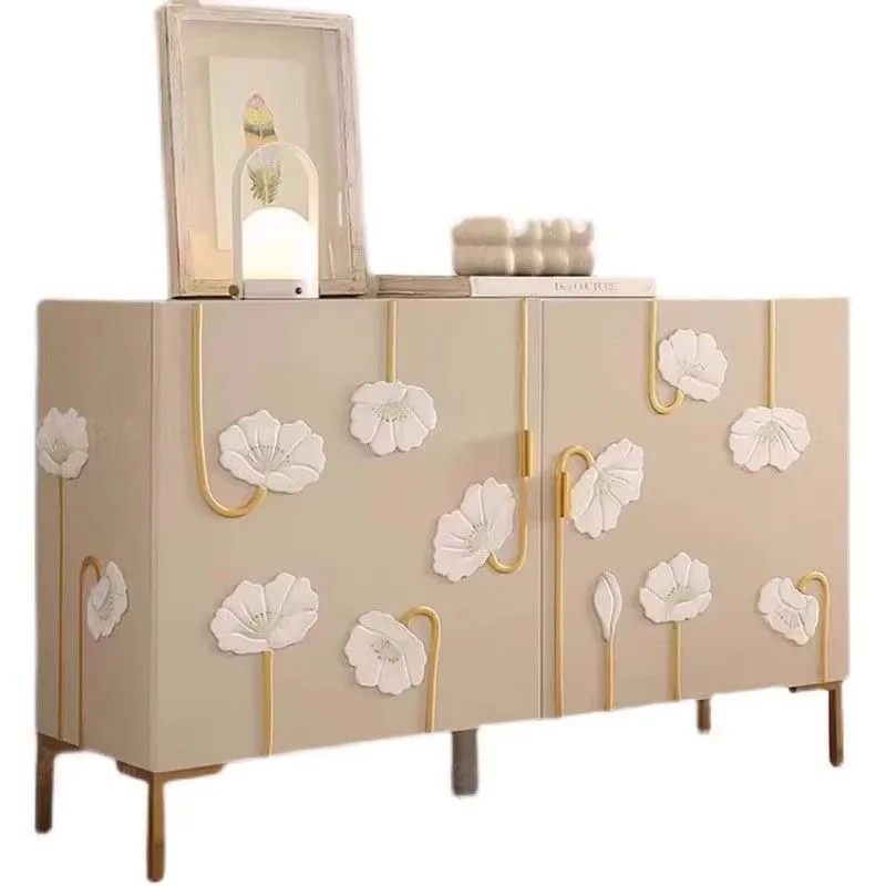 

Painted art creative shoe cabinet can store storage side cabinet modern simple cream style porch cabinet household partition