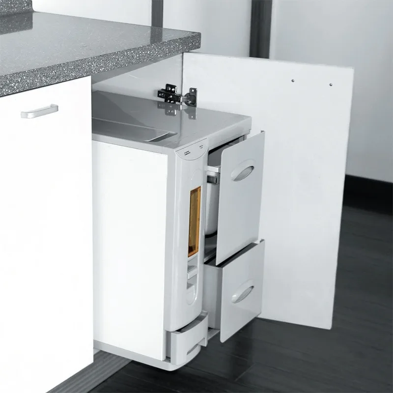 Built-in Kitchen Grain Storage Cabinet Pull Out Rice & Flour Bin Insect Proof Moisture Resistant Food Container