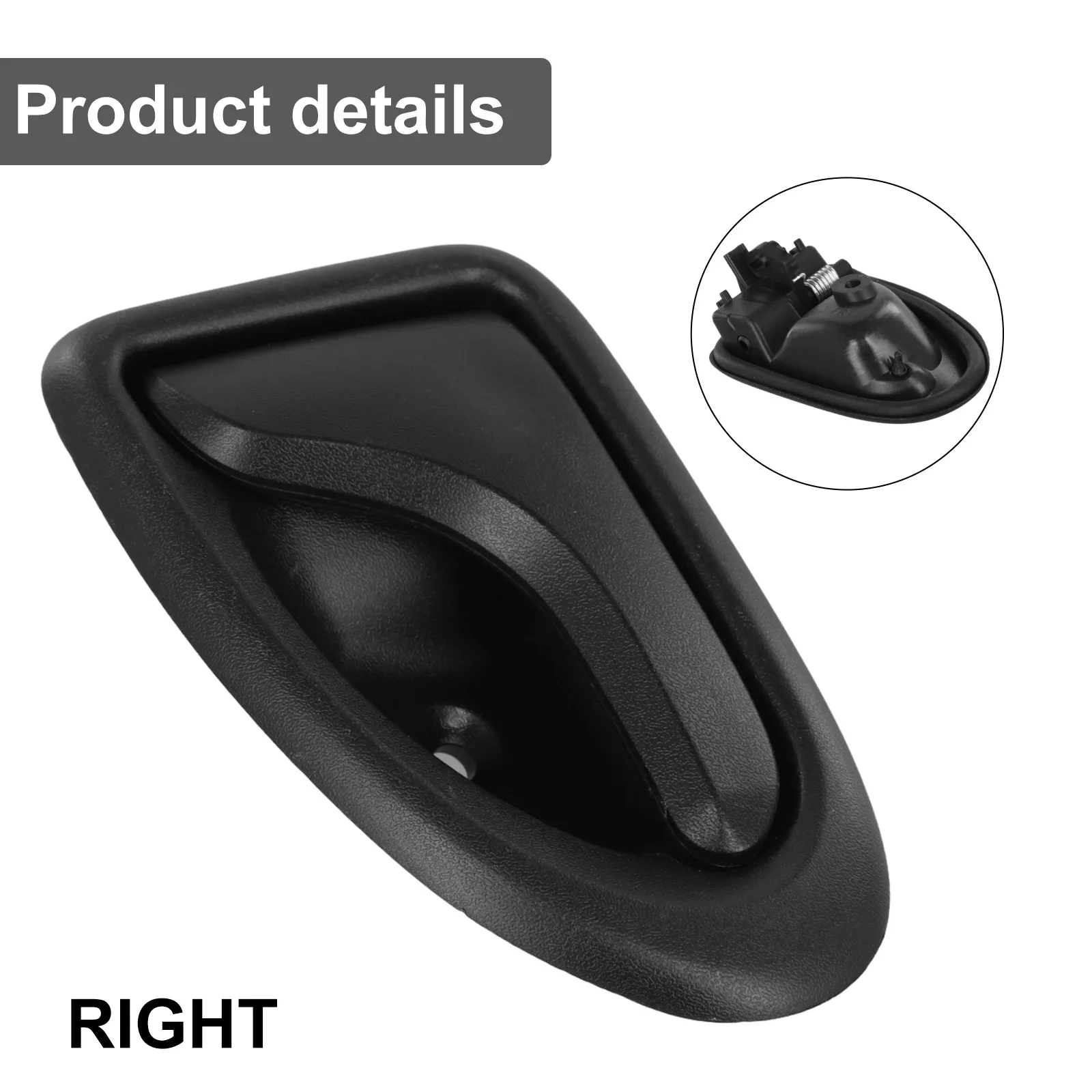 Car Interior Replacement Interior Door Handle Grey Color Long-lasting Performance Seamless Fit Undamaged Unharmed