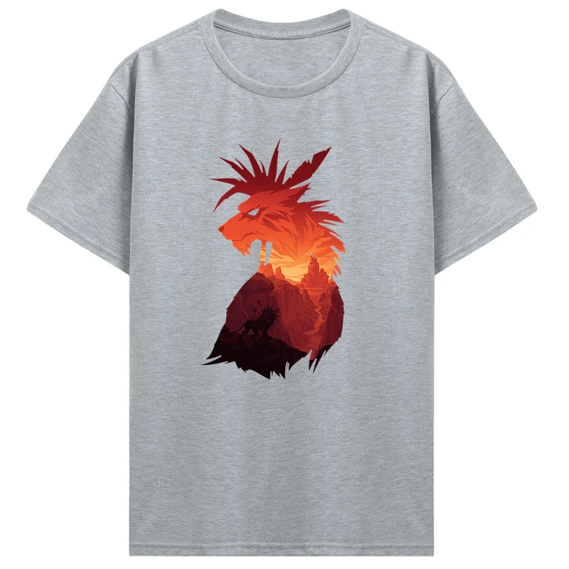 Final Fantasy Red Xiii Red 13 Final Fantasy Vii Final Fantasy Men Unisex Cotton Tees Harajuku The Canyon's Guardian T Shirt tops