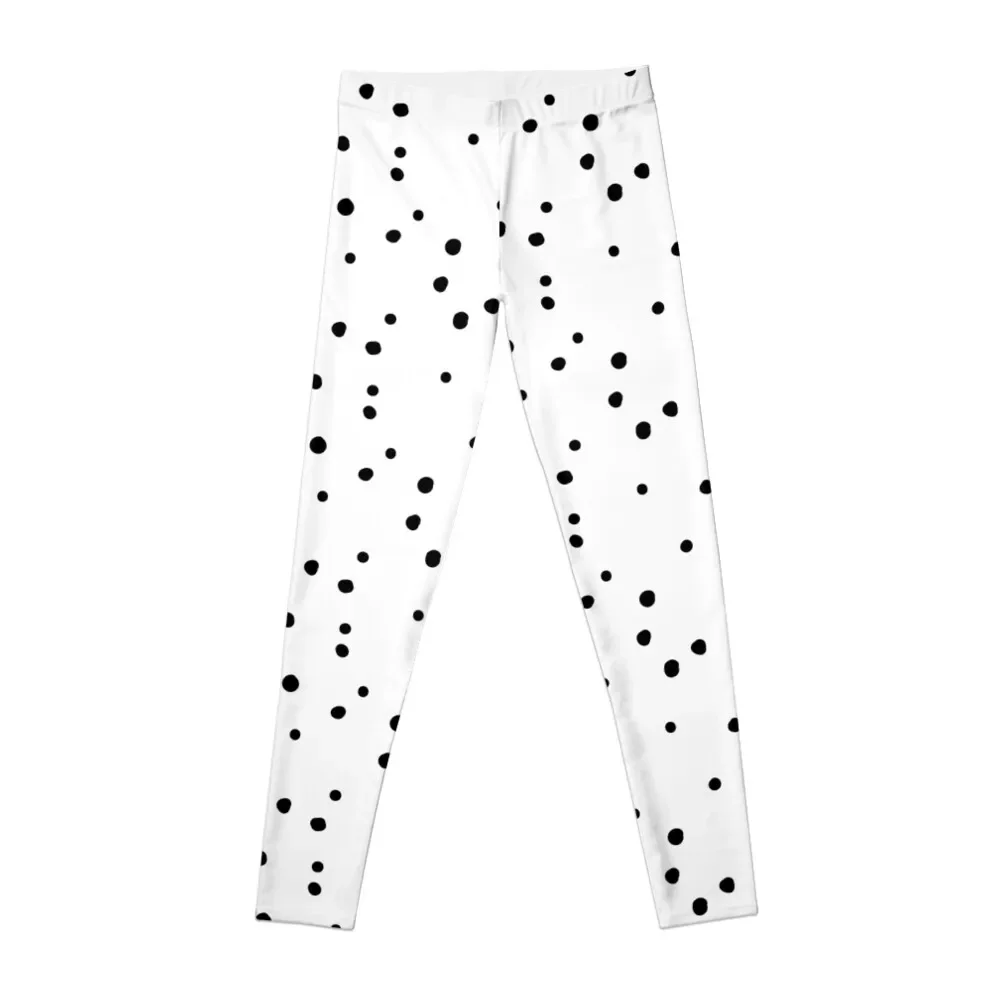 

Dalmatian Dots - Black on White Leggings Women's trousers for girls Tight fitting woman Training pants Womens Leggings