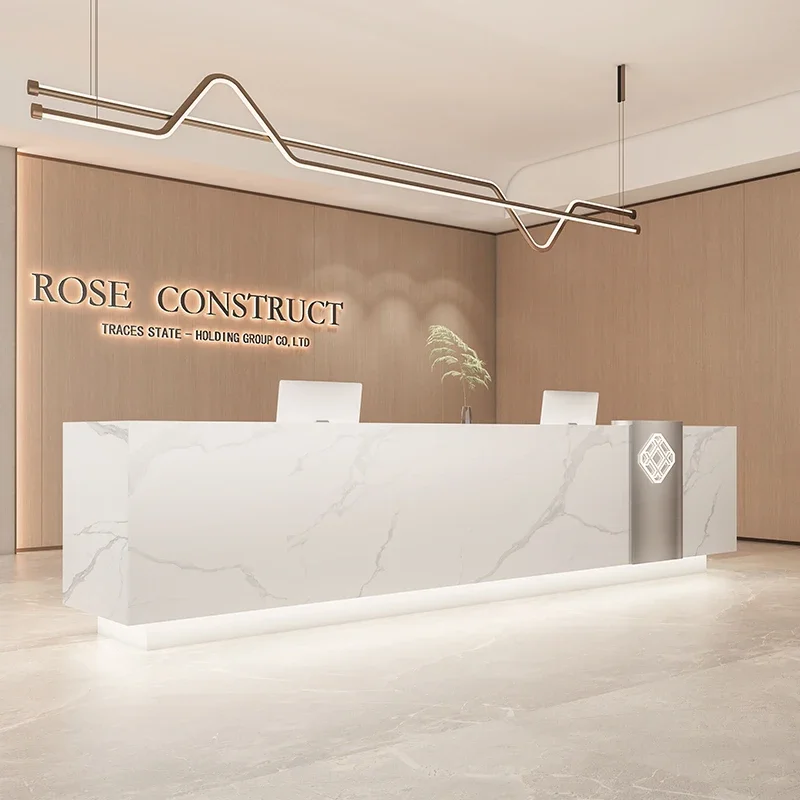 Home Counter Reception Cosmetics Beauty Institute Church Furniture Luxury Office Front Desk Clothes Empfangstheke Salon Table