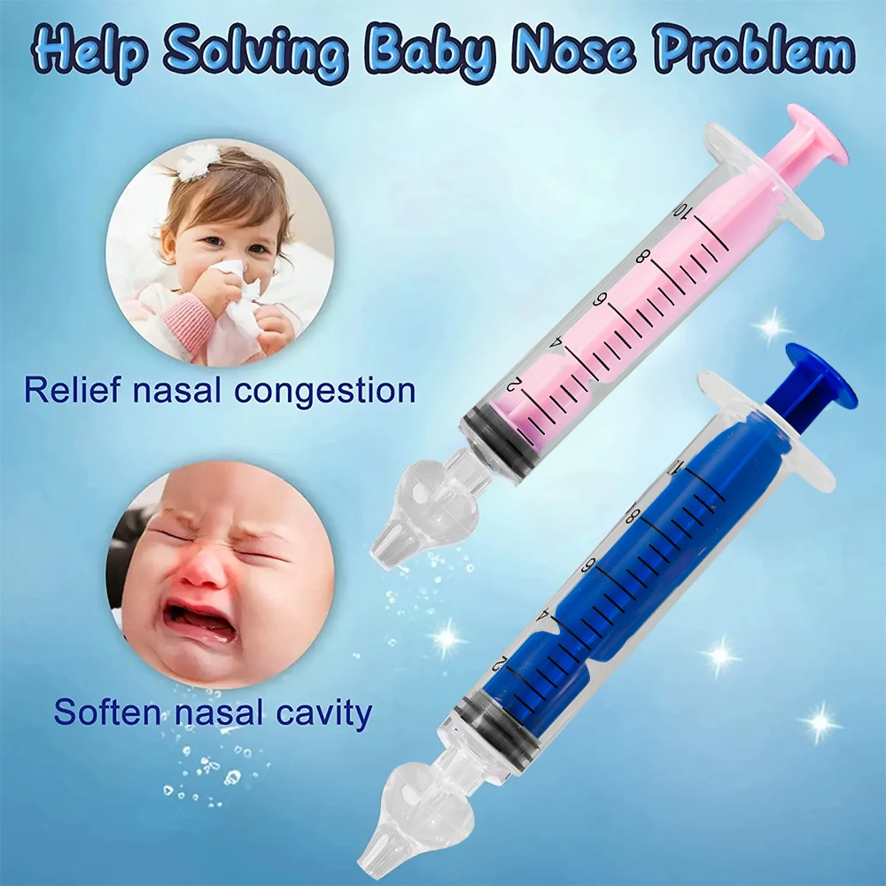 3PCS Needle Tube Baby Nasal Aspirator Syringe Washer Nasal Rhinitis Cleaning Equipment Child Care Products for Children