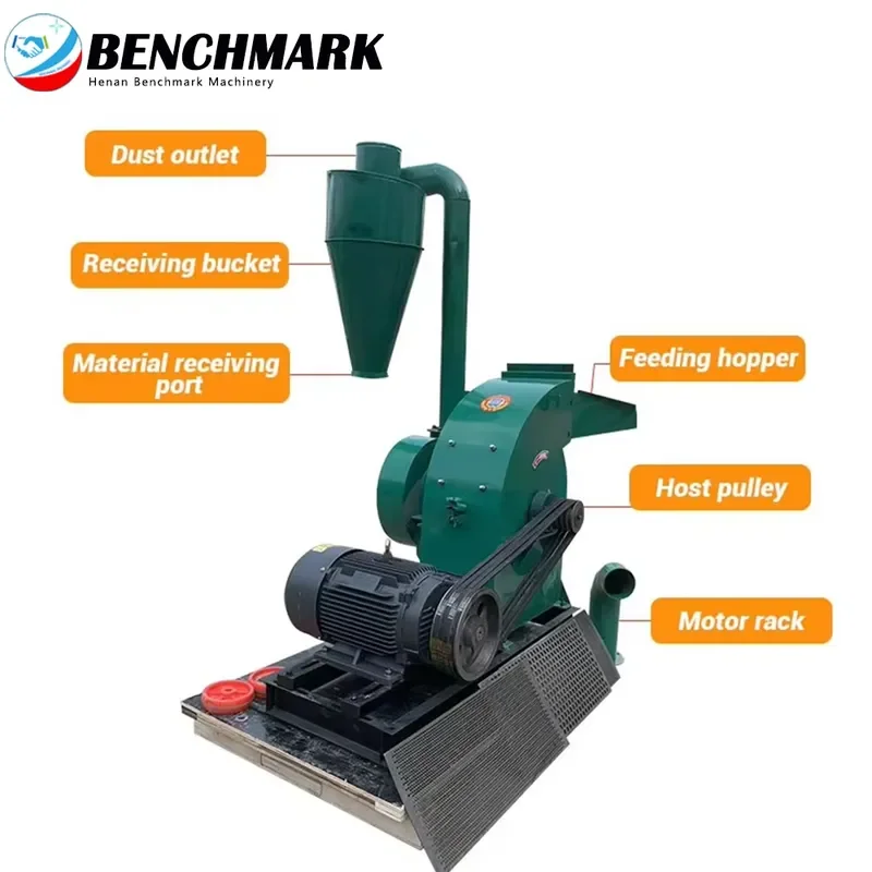 Best Selling 500Kgh Corn Maize Grain Hammer Mill Grinder Crusher Used for Grinding Materials