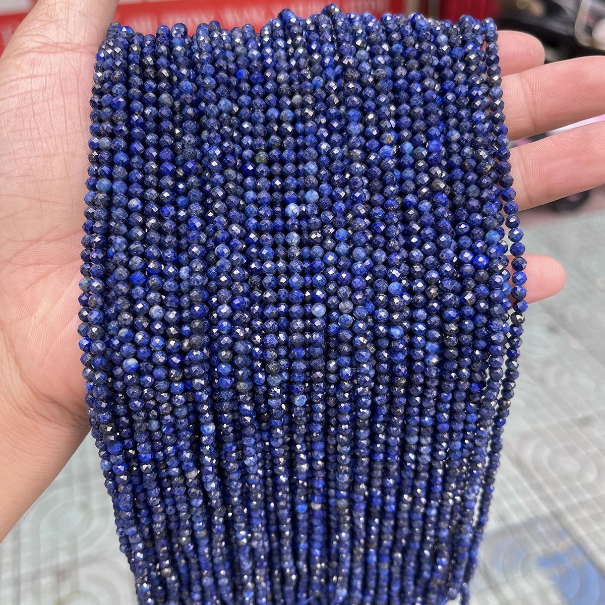 2 3 4 mm Faceted Natural Stone Amethyst Tourmaline Bead Loose Spacer Small Bead For Jewelry Making Necklace Bracelet Accessory view 6