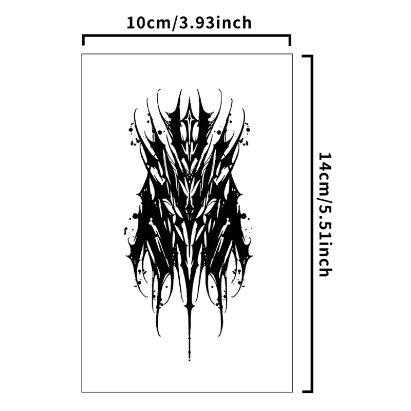 1Pc Dark Dominance Waterproof Temporary Tattoo Stickers, Long-lasting Waterproof for One to Two Weeks, For Arm, Leg.