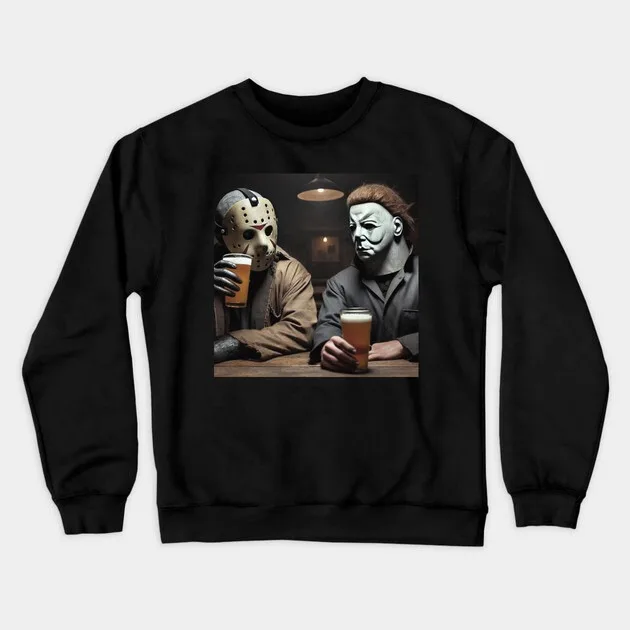 

Толстовка с изображением фильма ужасов в осенне-зимнем стиле, графика «Horror Legends Having Drinks» для модного образа