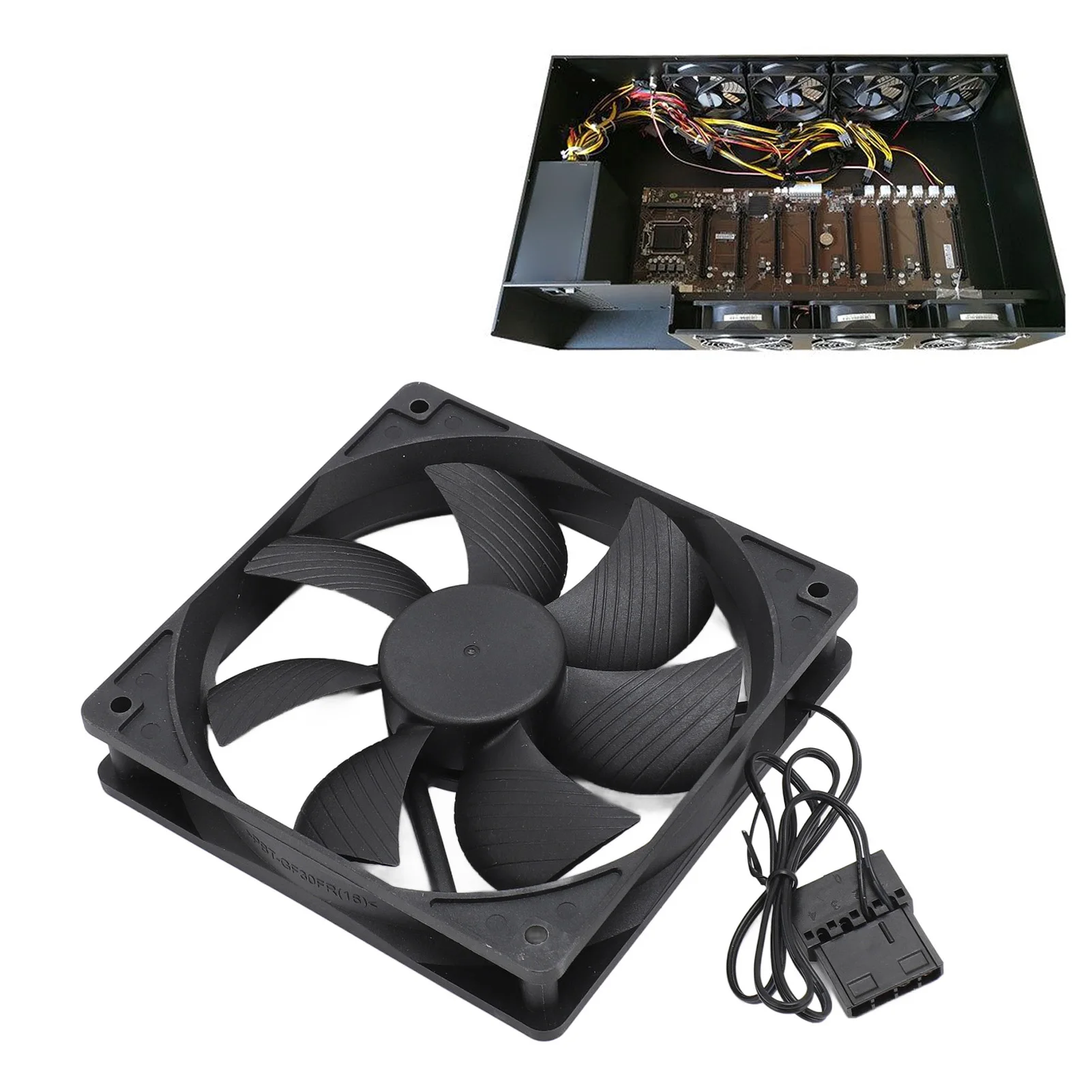 

Computer Case Fans 120x120x25mm High Accuracy Dual Ball Bearing PC Exhaust Cooling Fan 3000RPM 2pin Case Cooler Fan