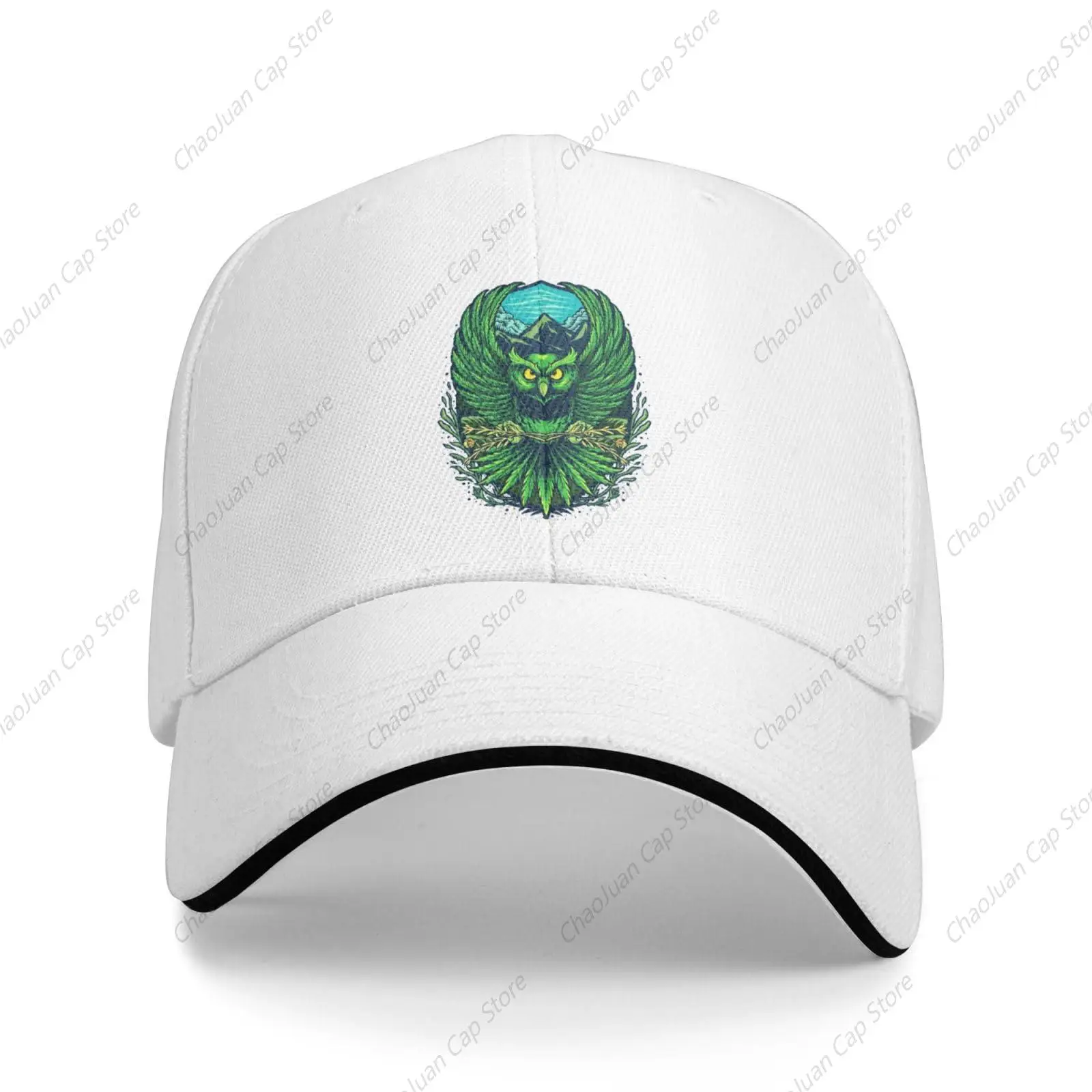 Unearthly Owls Baseball Cap Women Men Hat Adjustable Golf Caps Dad Sun Hat White