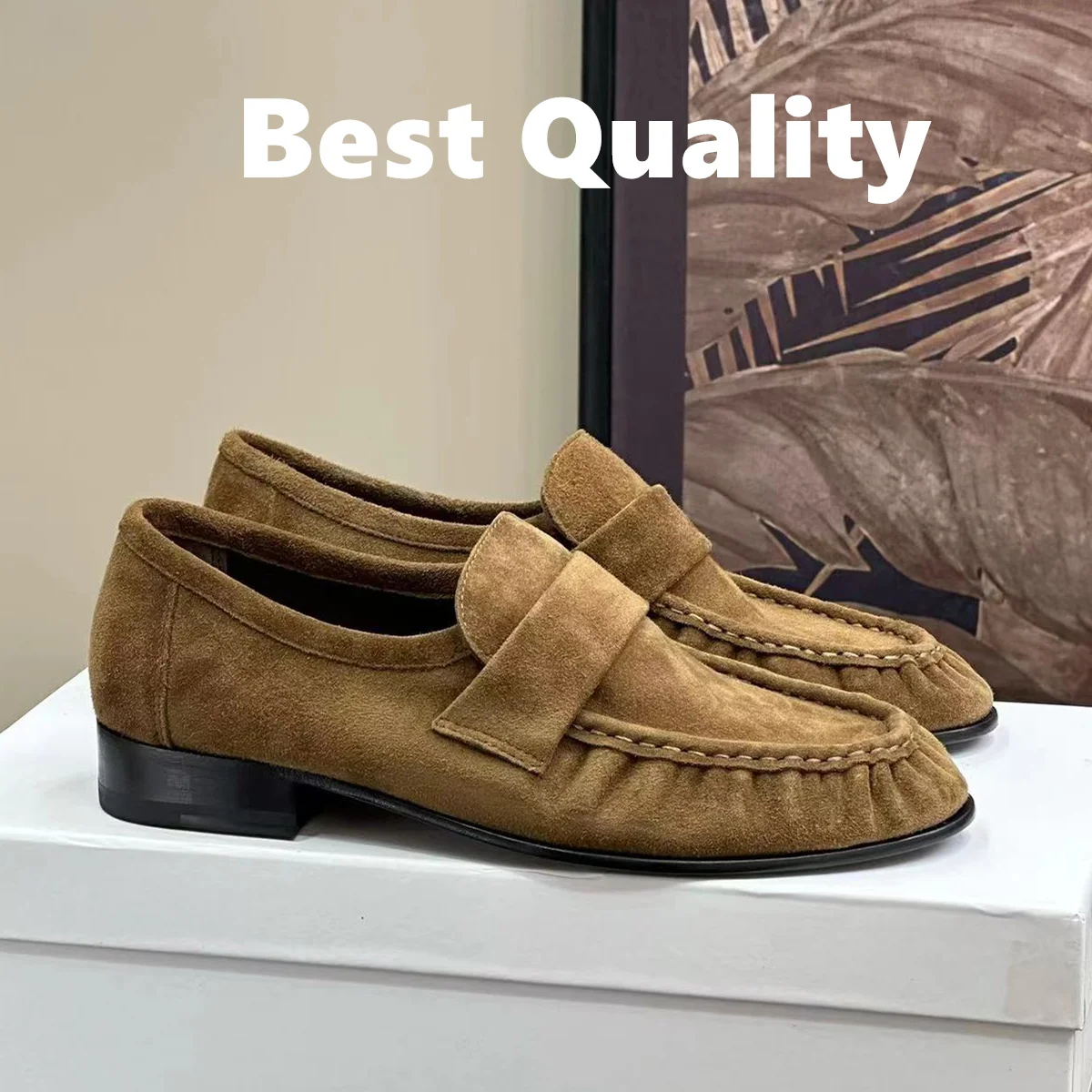 Autumn Leather Loafers Women's Fashion Korean Edition Shallow Mouth Flat Shoes Everyday Versatile Single Shoes High Quality