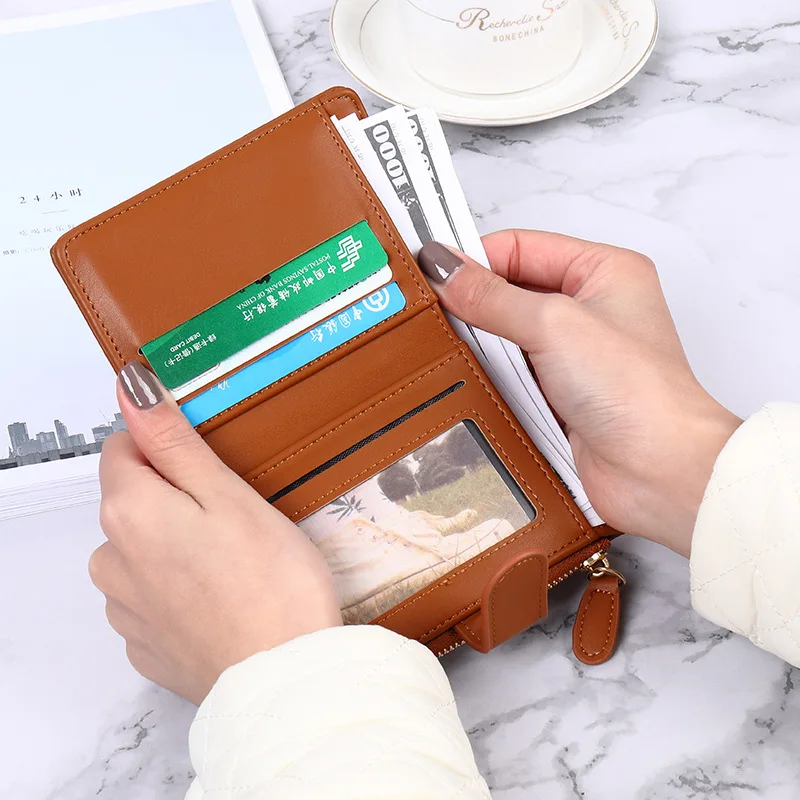 Fashion Women's Wallets Tassel Short Wallet for Woman Mini Coin Purse Ladies Clutch Small Wallet Female Pu Leather Card Holder