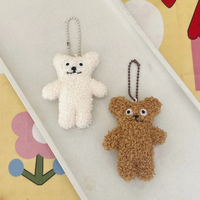 Cartoon Cute Plush Bear Dolls Keychain Creative Fashion Small Bear Toys Keyring Pendant Backpack Decoration Accessories Gifts