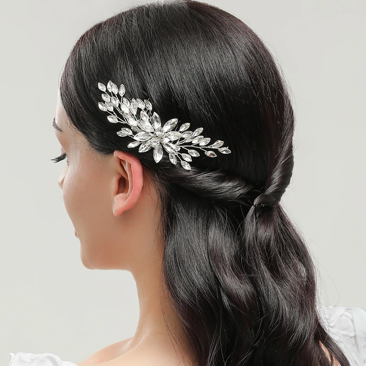 Wedding Comb Head Jewelry Bride Hair Clips Headpiece Crystal Women Tiaras Bridal Hair Accessories Women Hair Ornaments SL