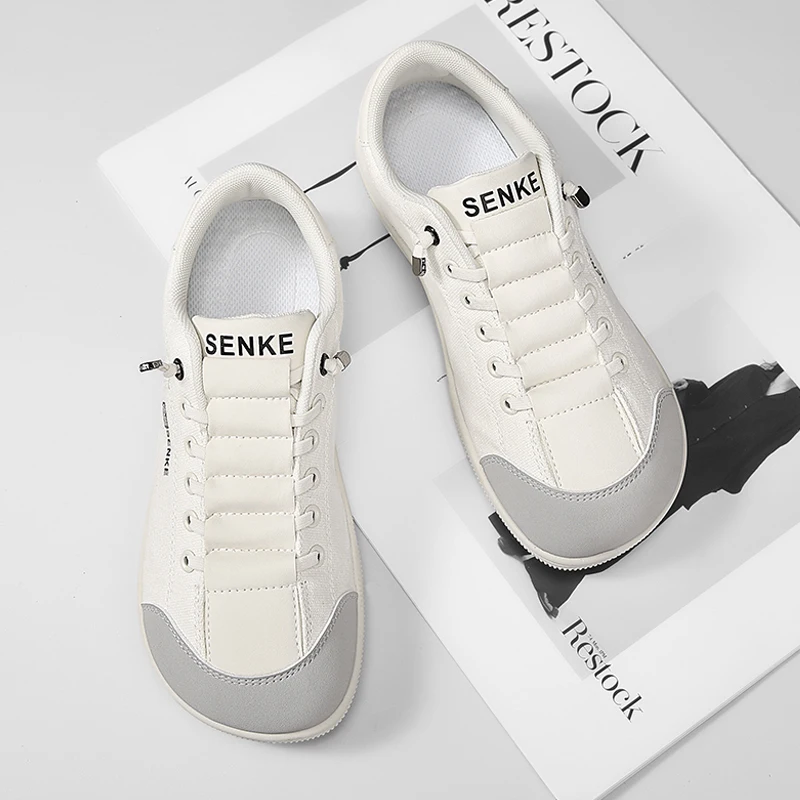 

Женская обувь высокого качества, повседневная спортивная трендовая парусиновая обувь на низкой подошве, черно-белые туфли без шнуровки для женщин