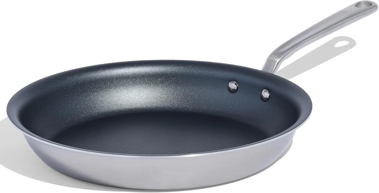 

Cookware - ProCoat 12" Non Stick Frying Pan (Graphite) - 5 Ply Stainless Clad Nonstick - Professional Cookware Crafted