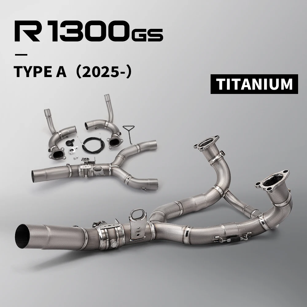 Titanium Full Exhaust system For R1300GS 1300GS Motorcycle Manifold with Electric Controlled Valve Connect Original Muffler