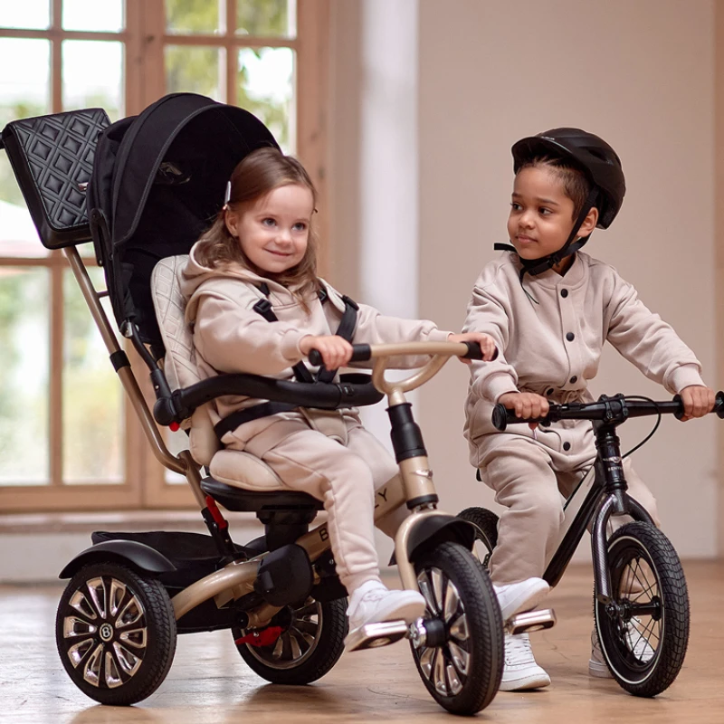 Bentley Kids Tricycle, Infant Multi-Purpose Trolley, 1-6 Year Old aby Two-Way Bike