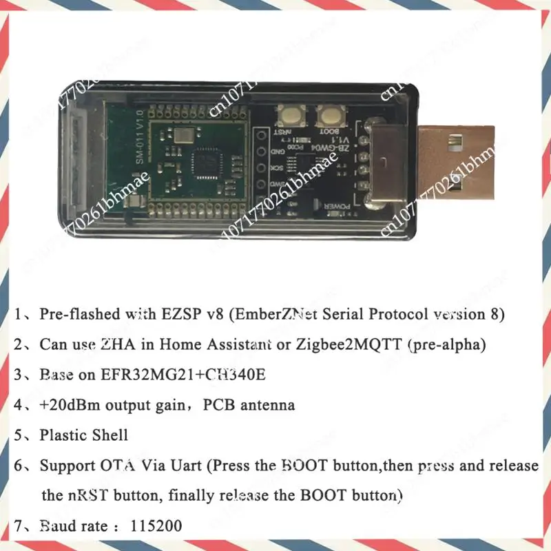 -A21Z 1 PCS Zigbee 3.0 Labs Mini EFR32MG21 Open Source Hub Gateway USB Dongle Chip Module Silicon  ZHA NCP Home Assistant